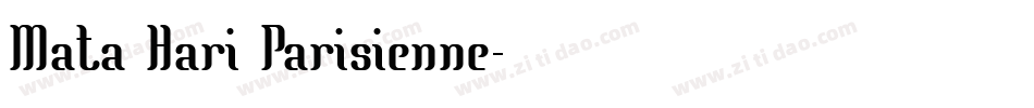 Mata Hari Parisienne字体转换